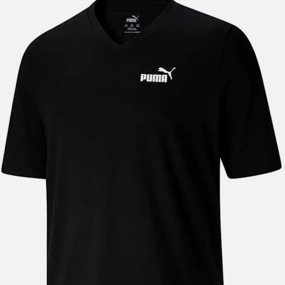 Puma XXL T shirts V neck Power colorblock Medium Black Gray Tee MEN XXL